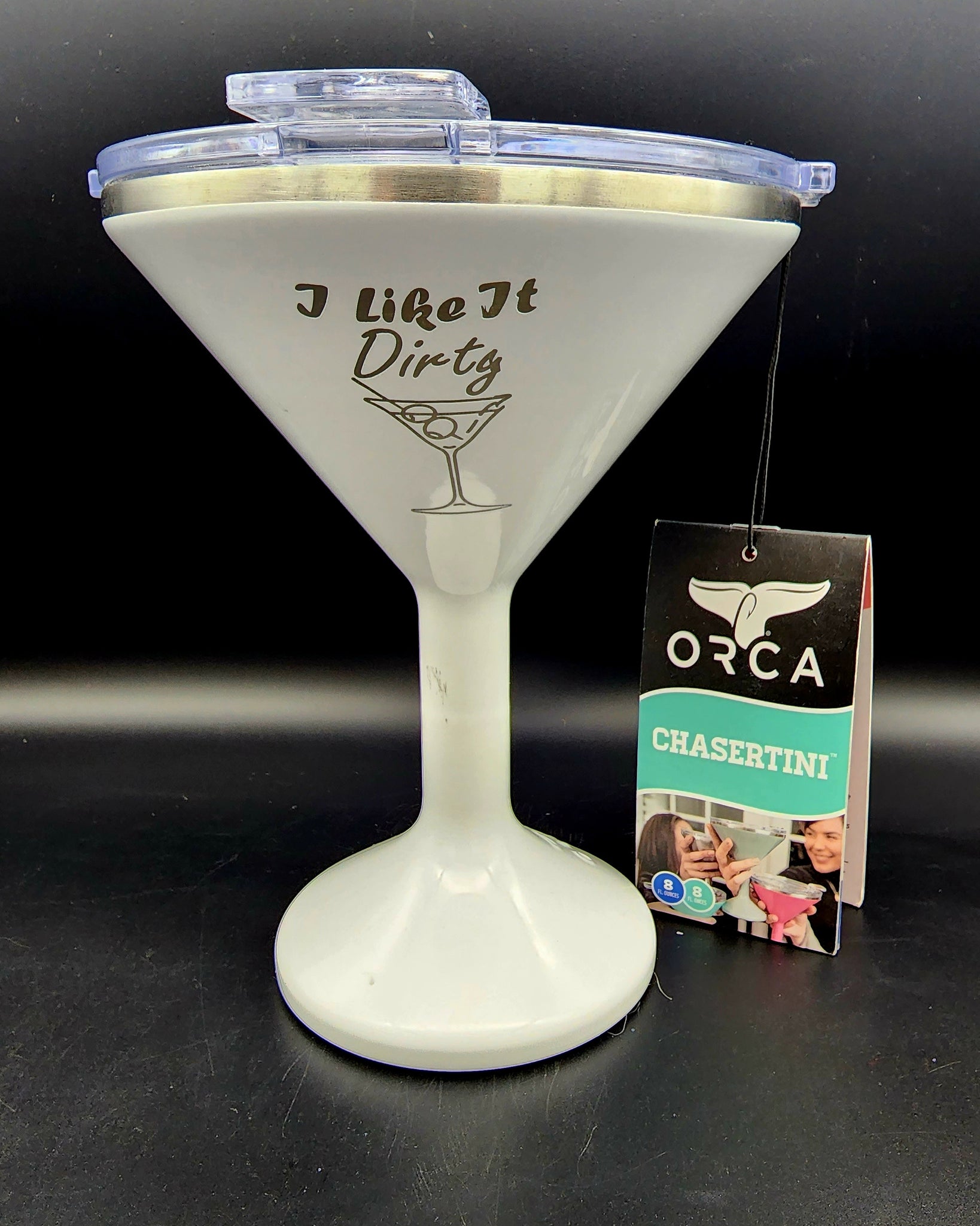 Fabulous Orca Coolers Chasertini stainless steel Xl Martini Glass 2) Only 1  lid