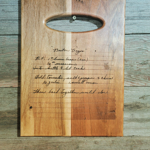 Family Recipe Cutting Board