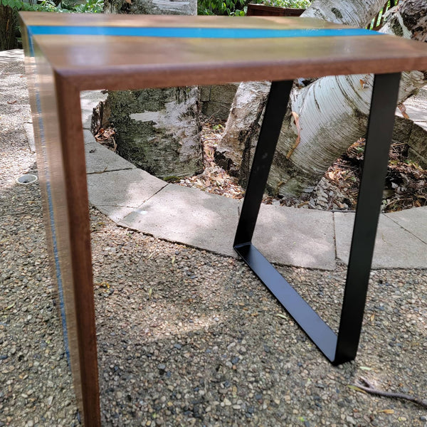 Walnut Accent Waterfall Table